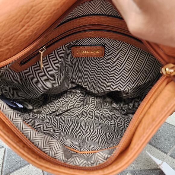 Moda Luxe Dandelion Vegan Leather Large Crossbody Messenger Bag - Picture 8 of 12